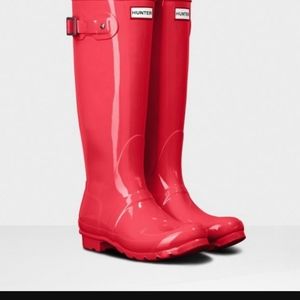 NWT Size 7 Original Tall Pink Hunter Rain Boots